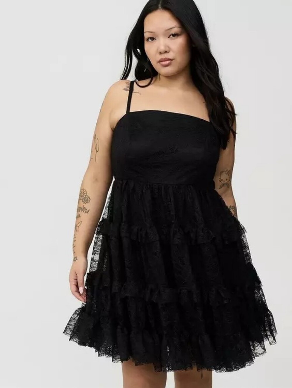 Torrid Babydoll Lace Mini Dress, Size 0X - Picture 2 of 10